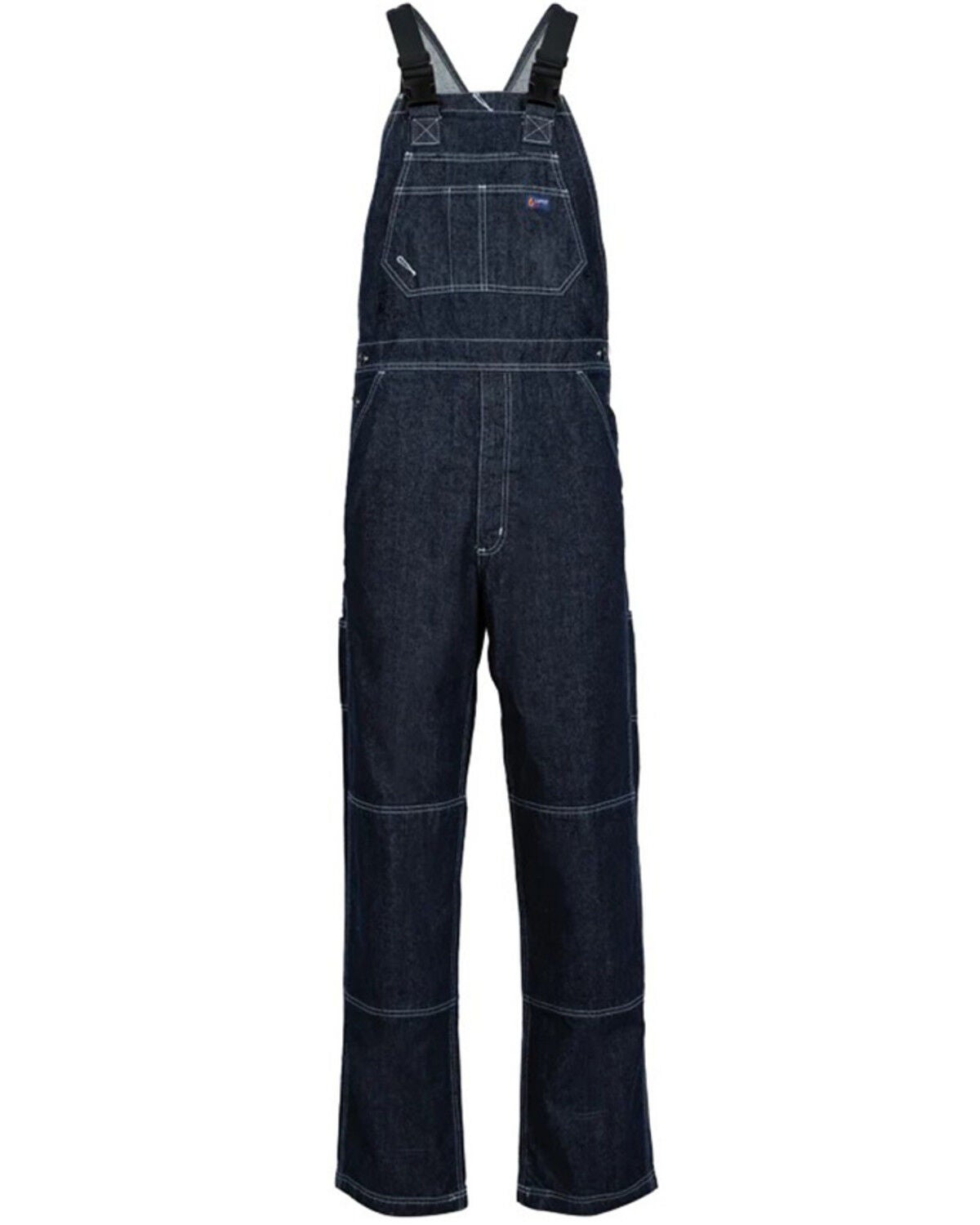 Lapco Men's FR Denim Bib Overalls, Blue, hi-res