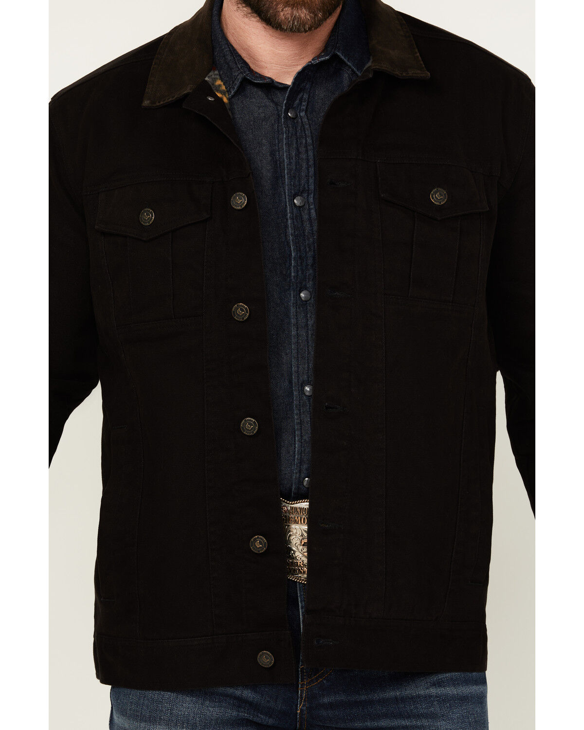 Image #3 - Cody James Men's Ozark Memphis Washed Rancher Jacket, Black, hi-res