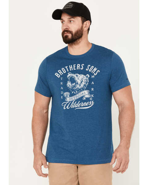 Image #1 - Brothers and Sons Men's Wilderness Bear Short Sleeve Graphic T-Shirt, Navy, hi-res