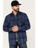 Image #1 - Resistol Men's Brooks Plaid Button Down Western Shirt, Dark Blue, hi-res