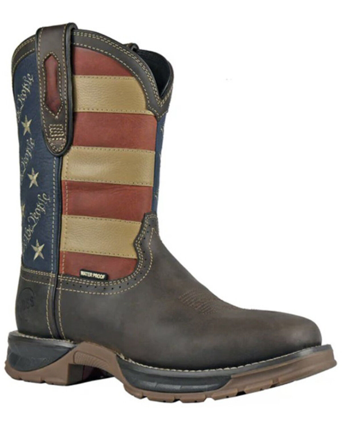Image #1 - Hoss Men's We The People Waterproof Work Boots - Soft Toe, Brown, hi-res