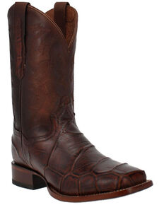 Dan Post Men's Akers Western Boots - Wide Square Toe, Cognac, hi-res