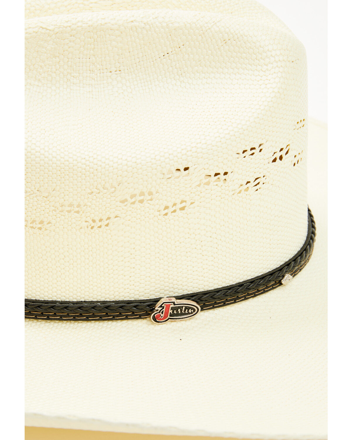 Image #2 - Justin Falcon Straw Cowboy Hat, Natural, hi-res