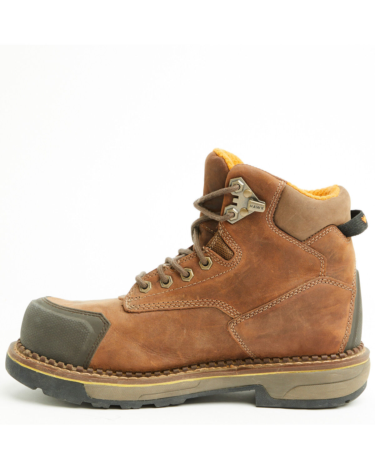 Image #3 - Hawx Men's 6" Crew Chief Internal Met Guard Work Boots - Composite Toe, Brown, hi-res