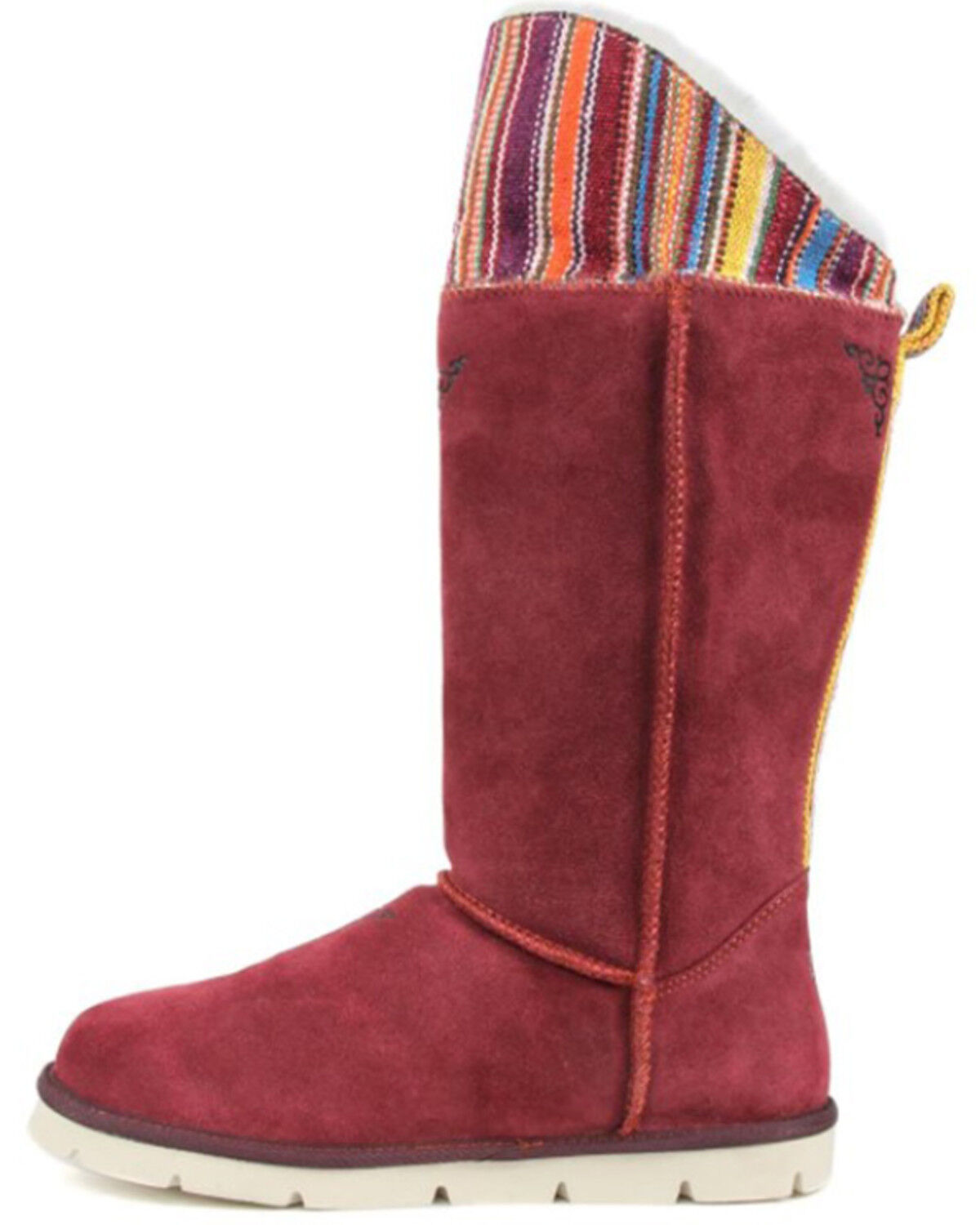 Image #3 - Superlamb Women's Mongol Serape Foldable Cuff Pull On Casual Boots - Round Toe, , hi-res
