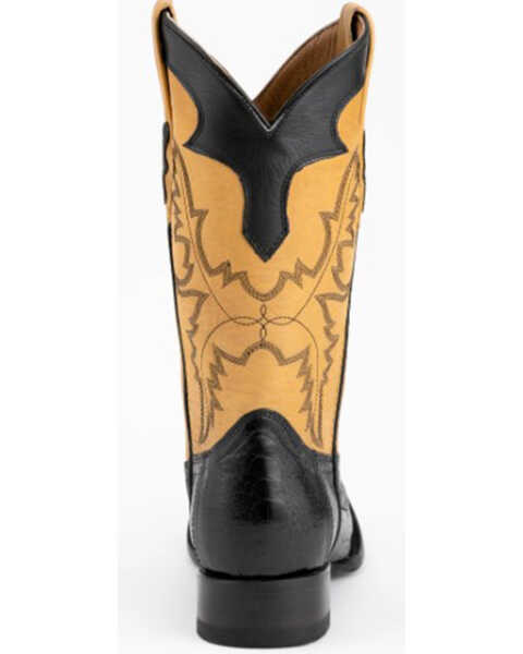 Image #5 - Ferrini Men's Nash Exotic Ostrich Leg Western Boots - Square Toe, Black, hi-res