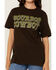 Image #3 - Bohemian Cowgirl Women's Bourbon Cowboy Short Sleeve Graphic Tee, Chocolate, hi-res