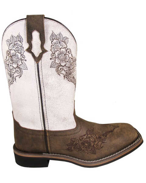 Image #1 - Smoky Mountain Women's Meadow Western Performance Boots - Broad Square Toe, Brown, hi-res