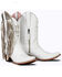 Image #1 - Lane Women's Fringe Star Western Boots - Snip Toe, White, hi-res