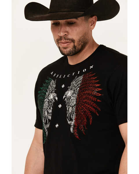 Image #3 - Affliction Men's Sun Tribe Short Sleeve Graphic T-Shirt , Black, hi-res