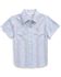 Image #1 - Ely Walker Girls' Flower Yoke Sleeveless Snap Western Shirt, White, hi-res