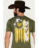 Image #1 - Howitzer Men's 76 Spray Short Sleeve T-Shirt, Green, hi-res