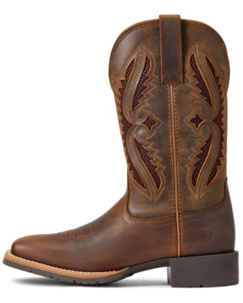 Ariat Women's Hybrid Rancher VentTEK Western Boots - Wide Square Toe, Brown, hi-res