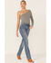 Image #1 - Wrangler Women's High Rise 626 Westward Dark Bootcut Jeans, Blue, hi-res