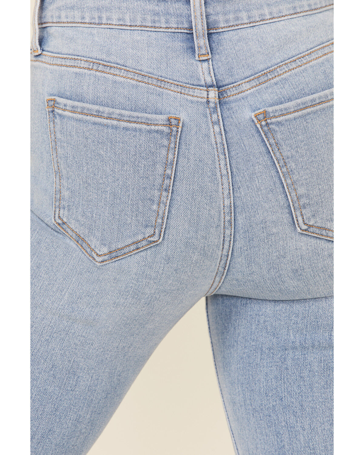 Image #3 - Cello Women's Light Wash High Rise Flare Frayed Hem Jeans, , hi-res
