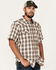 Image #2 - Moonshine Spirit Men's Twisted Barb Plaid Snap Western Shirt, Brown, hi-res