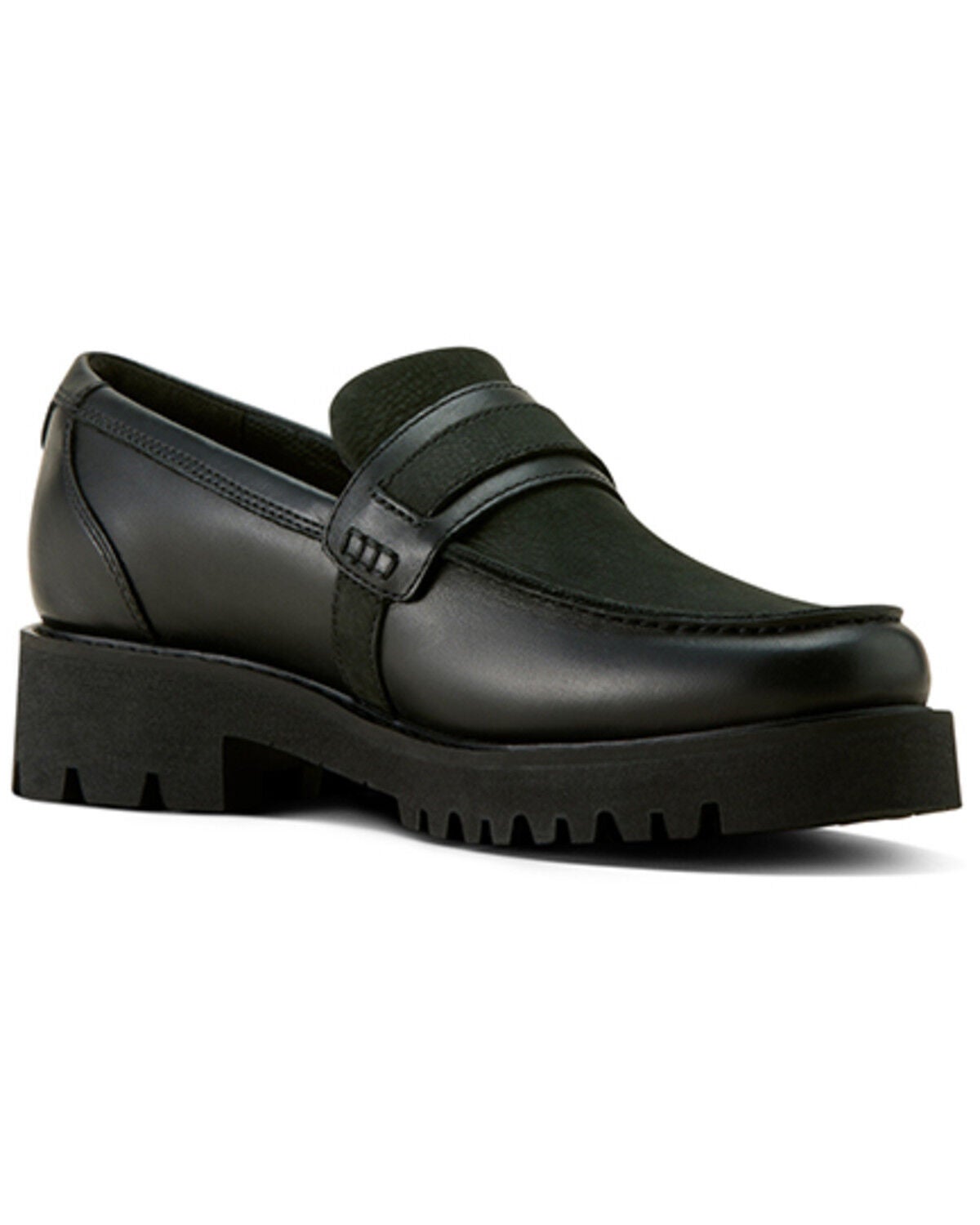 Ariat Women's Stratford Lug Loafers, Black, hi-res