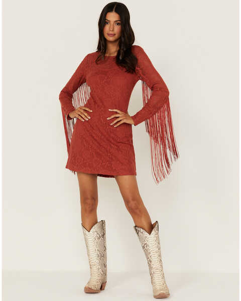 Image #4 - Idyllwind Women's Fairlane Crochet Fringe Dress, , hi-res