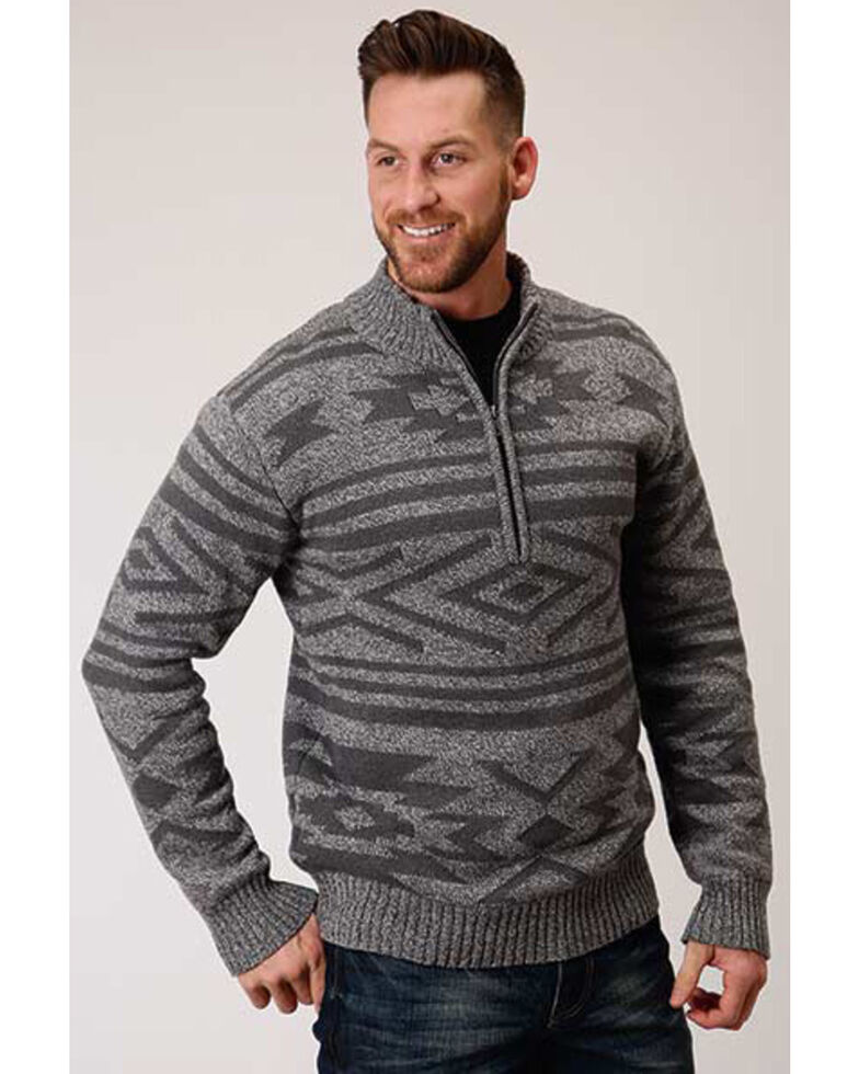 Stetson Men's Grey Sweater Wool Knit 1/4 Zip Pullover | Sheplers