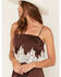 Image #2 - Show Me Your Mumu Women's Emmylou Satin Lace Sleeveless Maxi Dress, Chocolate, hi-res