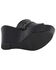Image #6 - Milwaukee Leather Women's Rivet Detail Open Toe Wedge Sandals, Black, hi-res