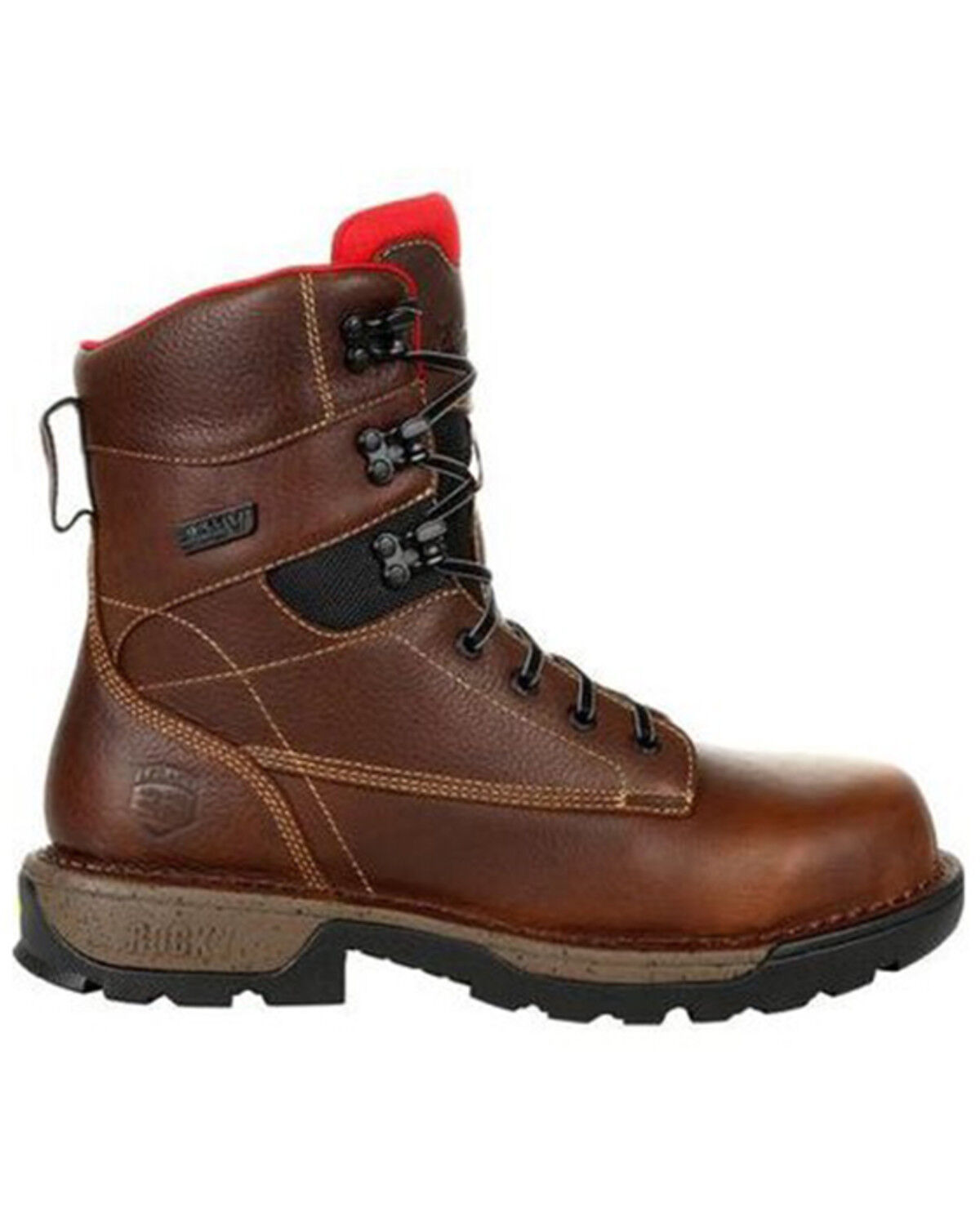 Image #2 - Rocky Men's Legacy 32 8" Waterproof Work Boot - Composite Toe, Brown, hi-res
