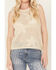 By Together Women's Floral Crochet Sleeveless Top, Natural, hi-res