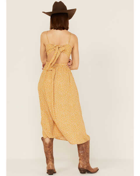 Image #4 - Sadie & Sage Women's Cali Livin Side Cut Out Midi Dress, Mustard, hi-res