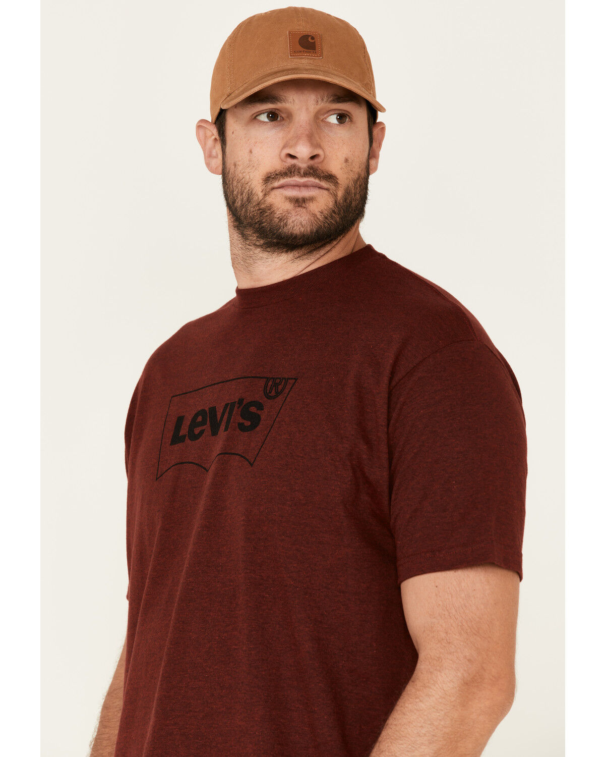Image #4 - Levi's Men's Crimson Batwing Logo Graphic T-Shirt, Dark Red, hi-res