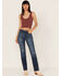 Image #1 - Cleo + Wolf Women's Slim Straight Signature Pocket Denim Jeans , Medium Wash, hi-res