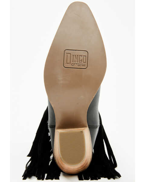 Image #7 - Dingo Women's Hoedown Fringe Western Boots - Pointed Toe , Black, hi-res