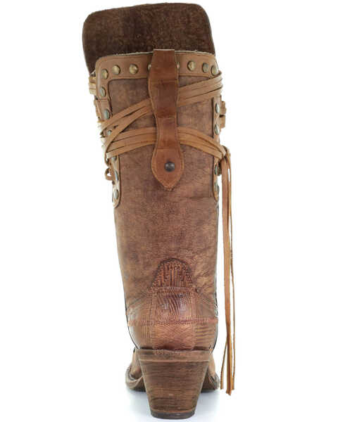 Image #5 - Corral Women's Vintage Gold Studded Western Boots - Snip Toe, , hi-res