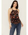 Image #1 - Idyllwind Women's Scrolling Floral Haze Embroidered Sleeveless Top, Black, hi-res