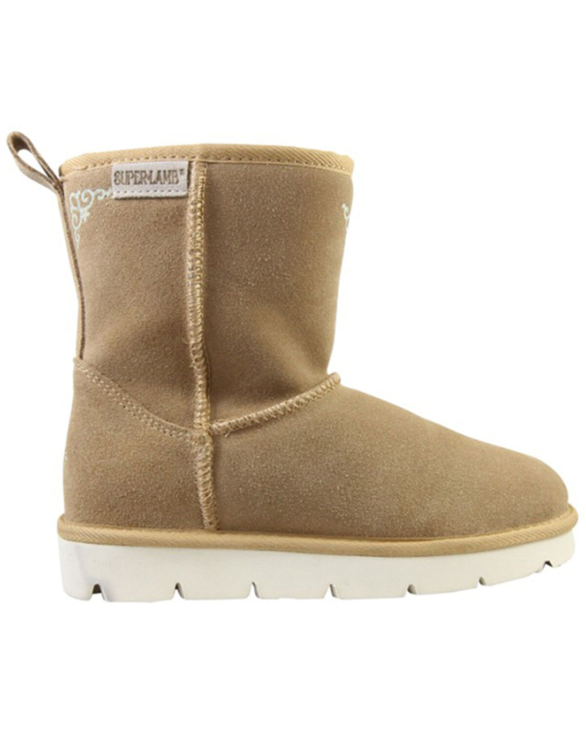 Image #2 - Superlamb Women's Argali 7.5" Suede Leather Casual Pull On Boots - Round Toe, , hi-res