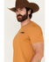 Image #2 - Rock & Roll Denim Men's Dale Skull Short Sleeve Graphic T-Shirt, Mustard, hi-res
