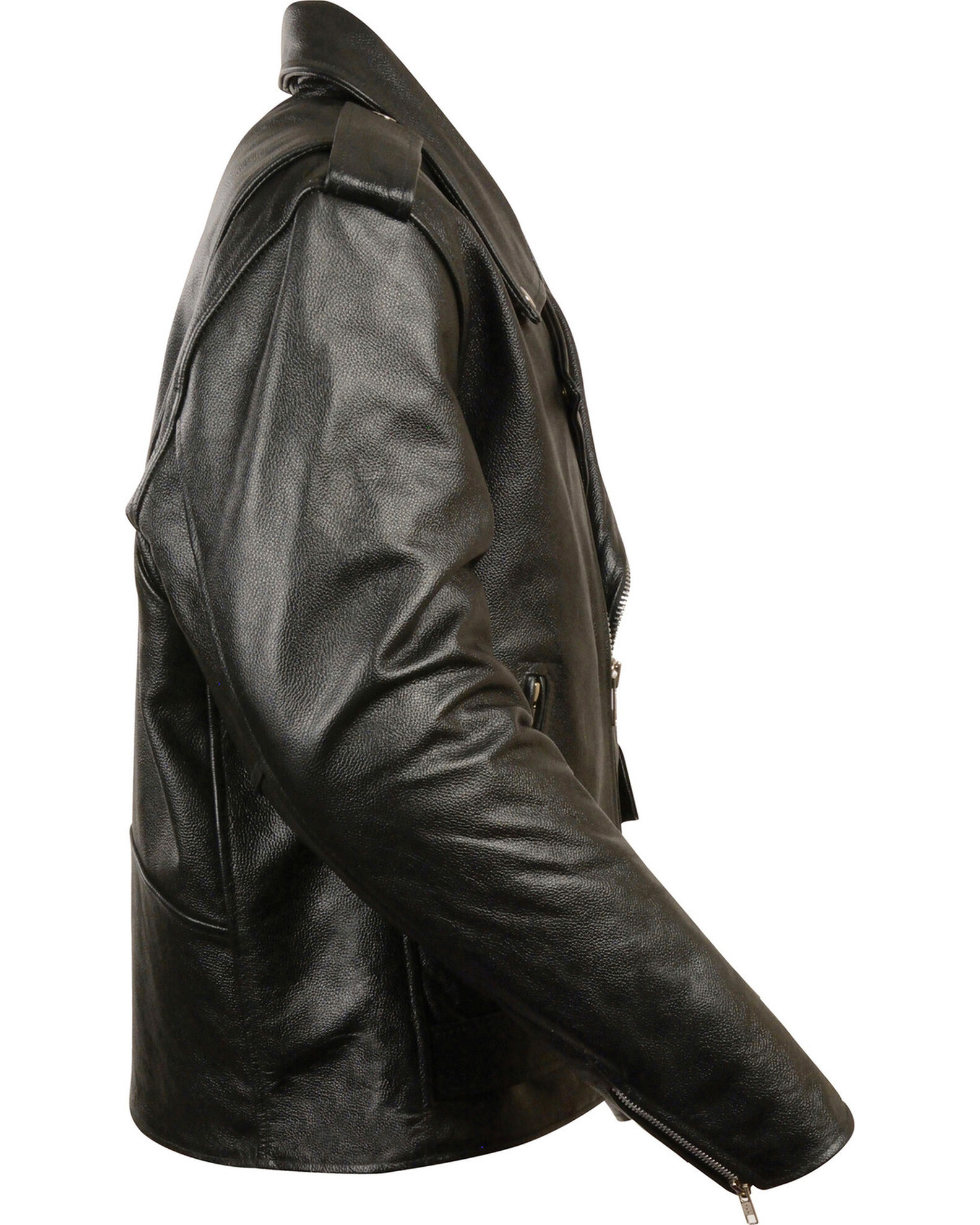 Milwaukee Leather Men s Classic Police Style M C Jacket Sheplers