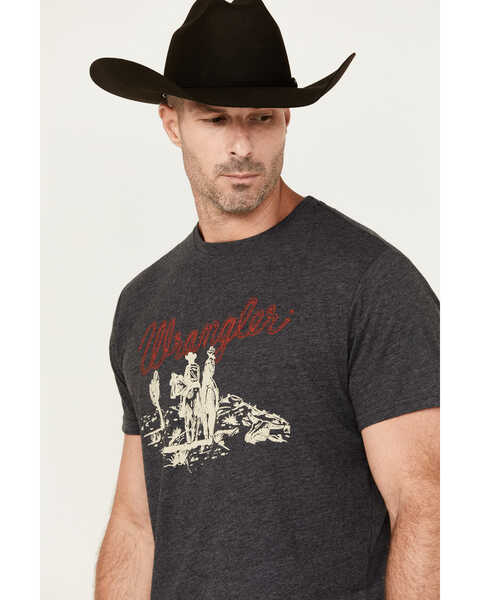 Image #2 - Wrangler Men's Scenic Logo Short Sleeve Graphic T-Shirt, Charcoal, hi-res