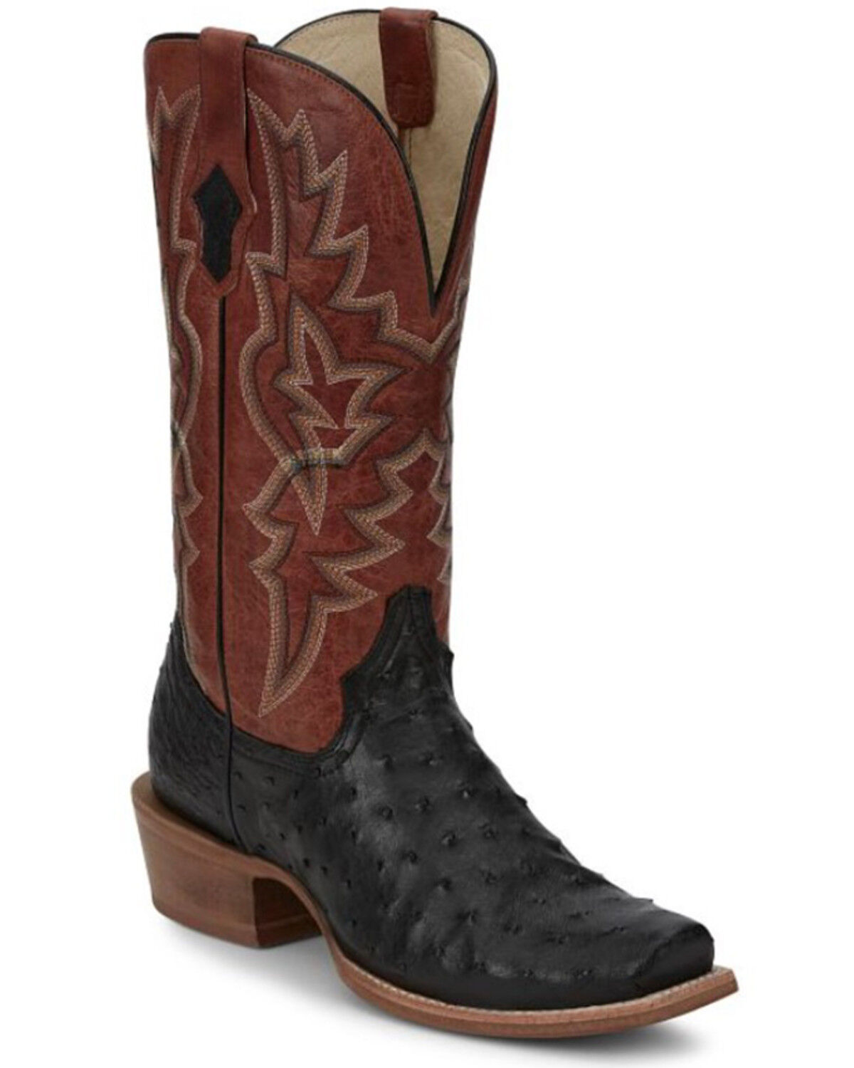 Image #1 - Tony Lama Men's Rylen Full Quill Ostrich Exotic Western Boots - Square Toe, Black, hi-res