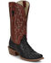 Image #1 - Tony Lama Men's Rylen Full Quill Ostrich Exotic Western Boots - Square Toe, Black, hi-res