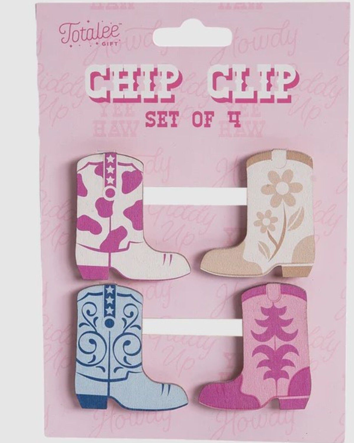 Image #1 - Totalee Gifts Cowboy Boot Chip Clips - 4 Piece, Multi, hi-res
