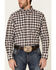 Ariat Men's Mach Stretch Small Plaid Long Sleeve Button Down Western Shirt , Aqua, hi-res