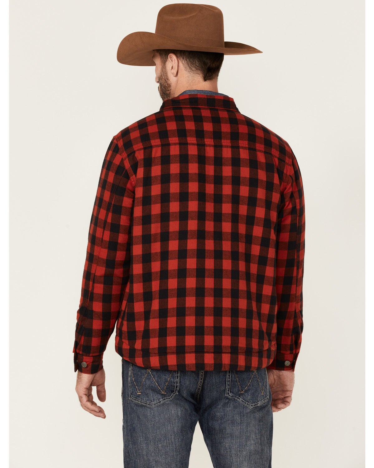 Justin Men's Red Buffalo Jackson Plaid 