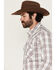 Image #2 - Wrangler Men's 20X Plaid Print Long Sleeve Snap Stretch Western Shirt, White, hi-res