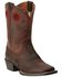 Ariat Boys' Rough Stock Western Boots - Square Toe, Brown, hi-res