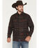 Image #1 - Moonshine Spirit&reg; Men's Antler Southwestern Print Long Sleeve Snap Flannel Shirt, Burgundy, hi-res