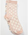 Shyanne Women's Southwestern Crew Socks - 3-Pack, Blush, hi-res