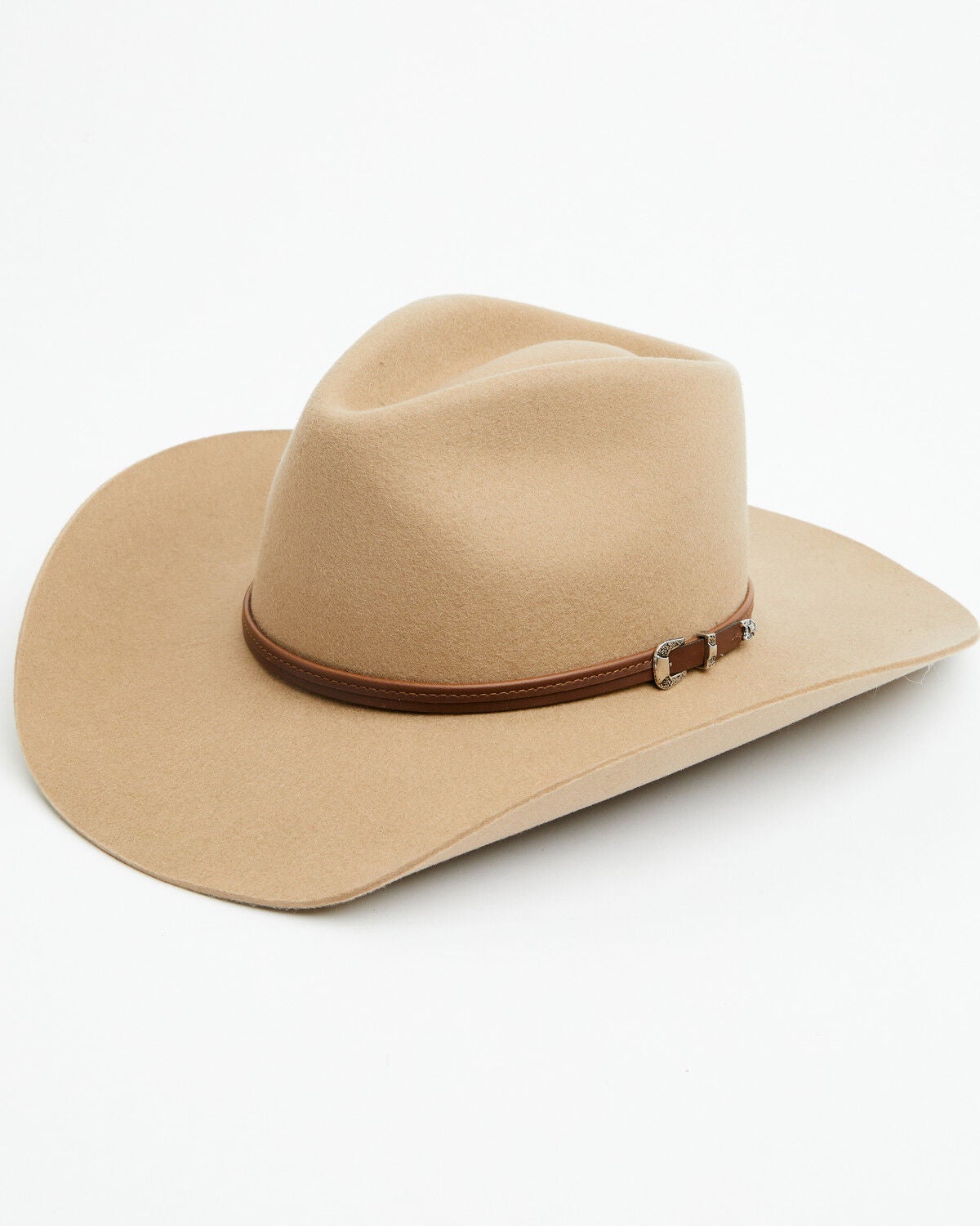 Stetson 4X Buffalo Felt Seneca Wool Felt Cowboy Hat, Silver Sand, hi-res