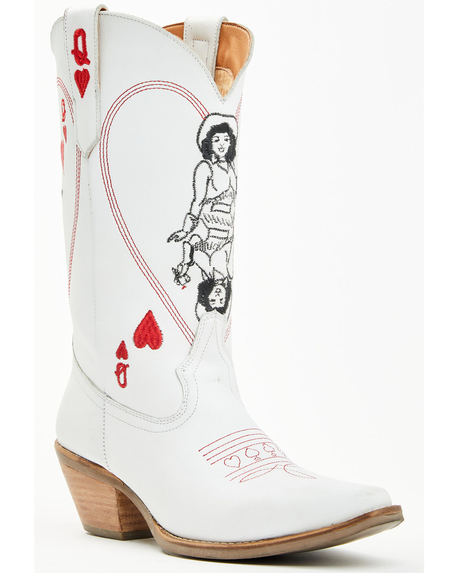 Dingo Women s Queen A Hearts Western Boots Snip Toe Sheplers