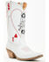 Image #1 - Dingo Women's Queen A Hearts Western Boots - Snip Toe , White, hi-res