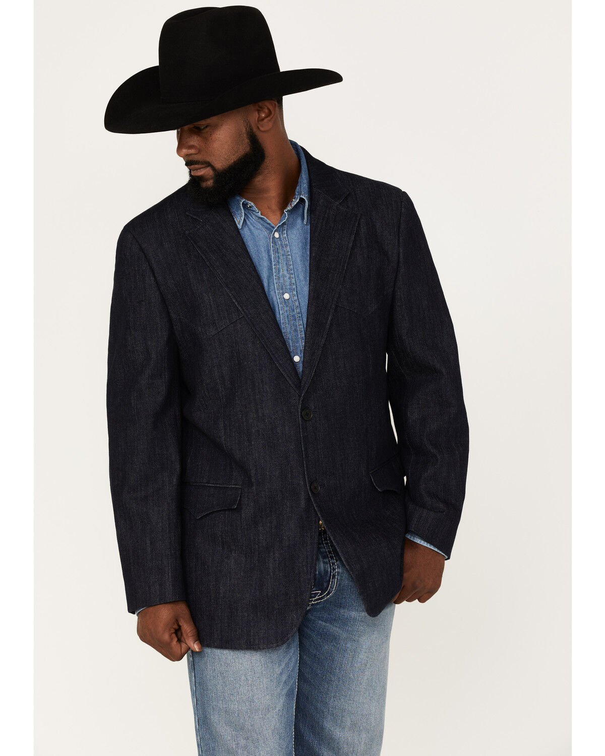 Image #1 - Cody James Men's Kentucky Denim Blazer, Indigo, hi-res